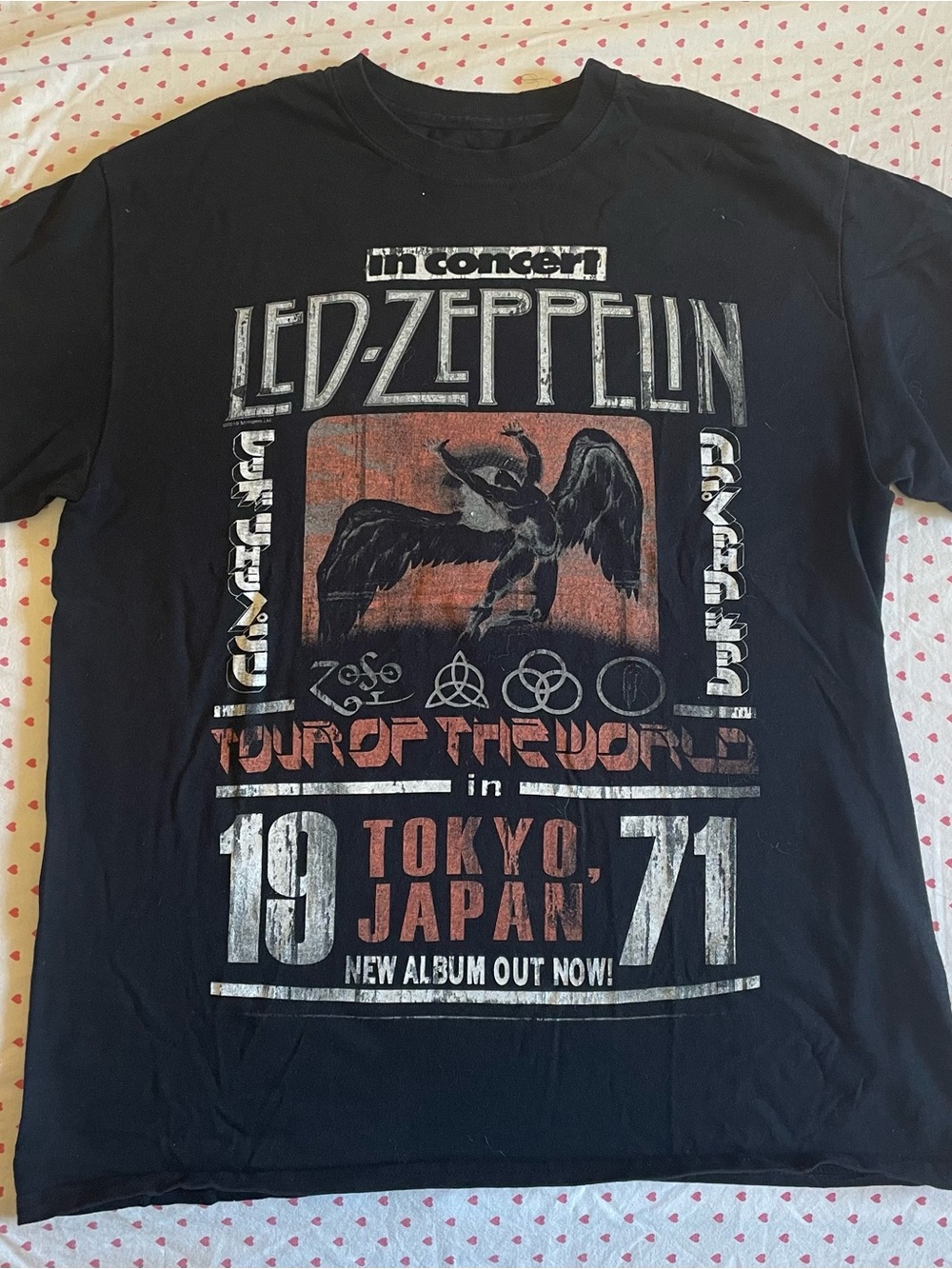 Vintage Led Zeppelin Tour of the World Graphic Tee
